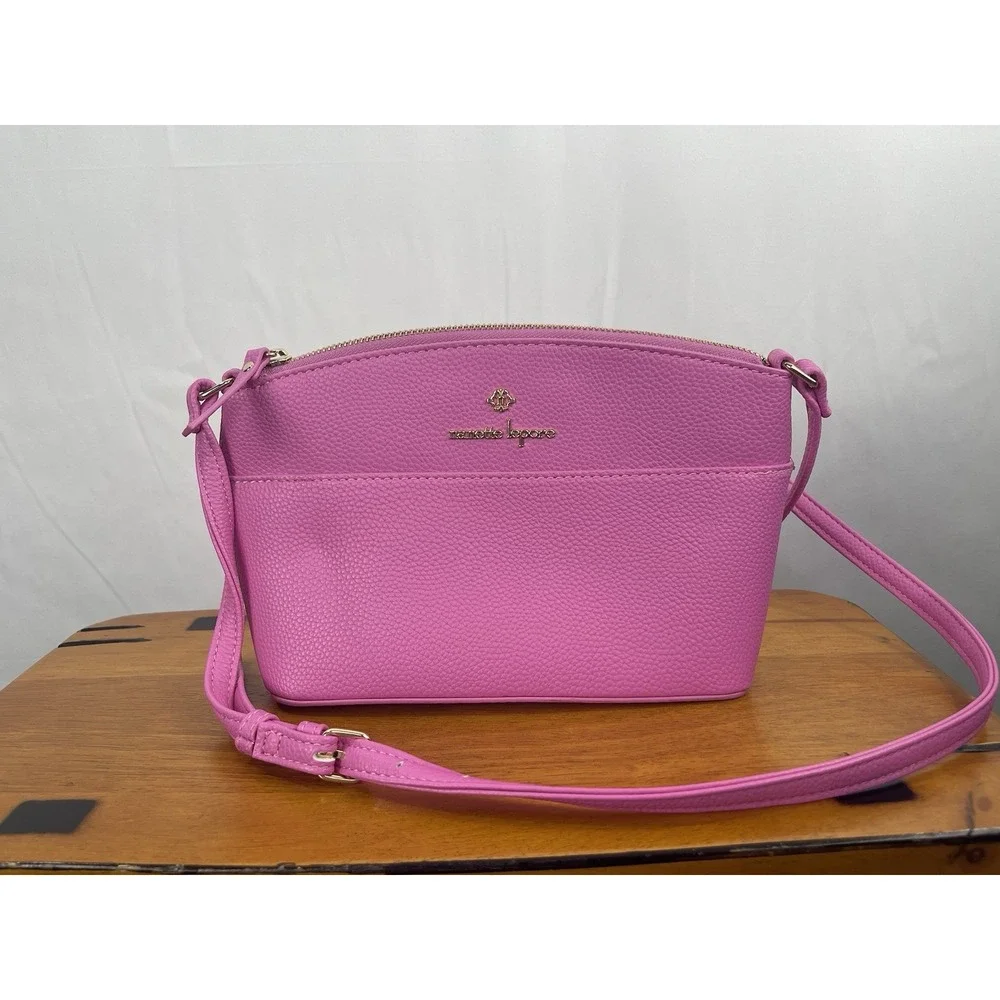 Nanette Lepore Pink Lipstick Crossbody Purse EUC